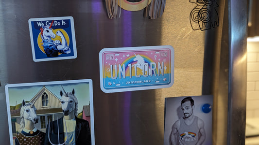 Unicornland License Plate Magnet