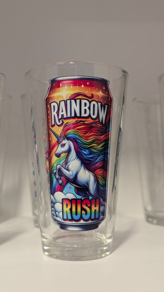 Rainbow Rush Unicorn Soda Glass
