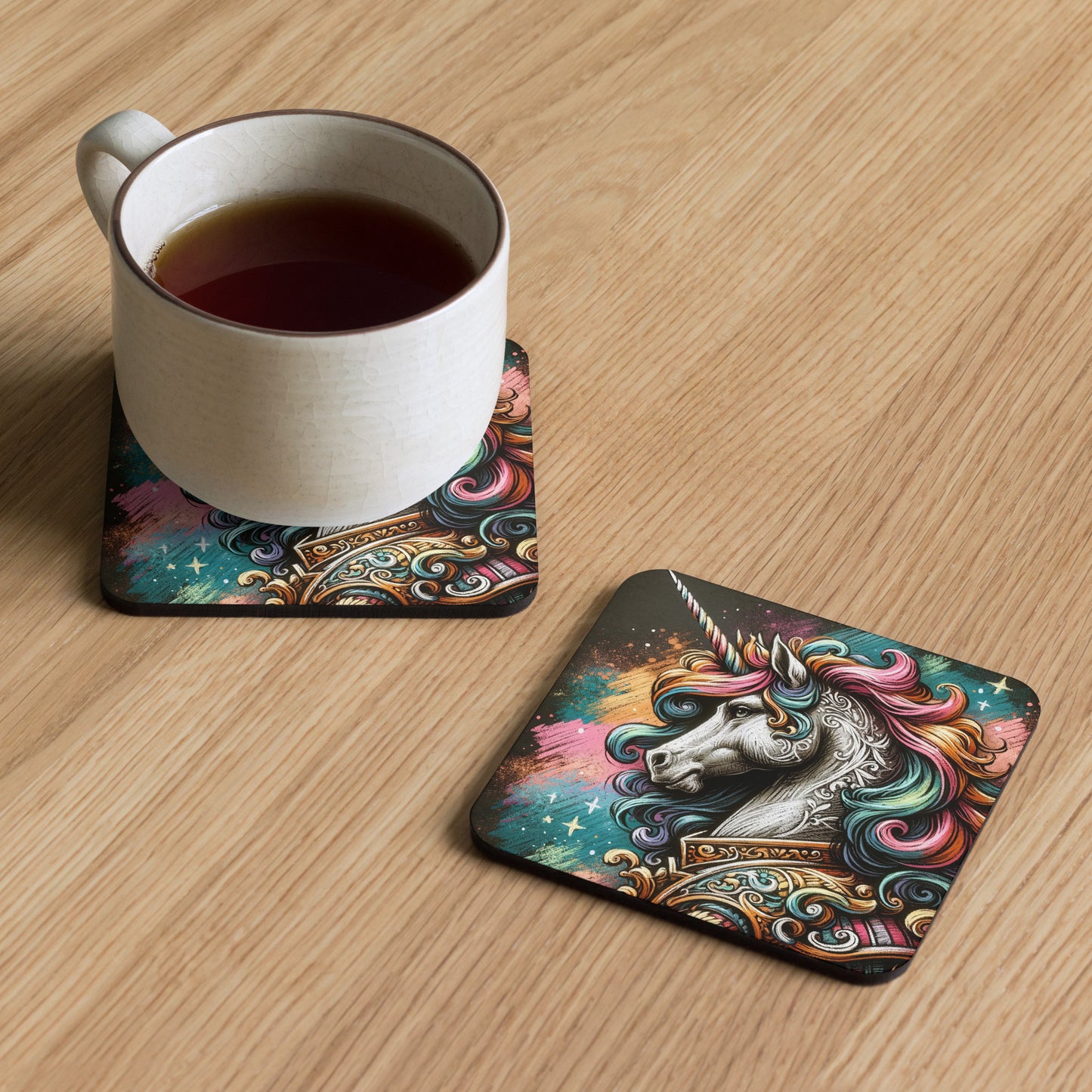 Chalk Unicorn Coaster