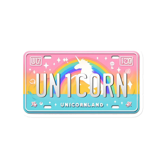 Unicornland License Plate Magnet