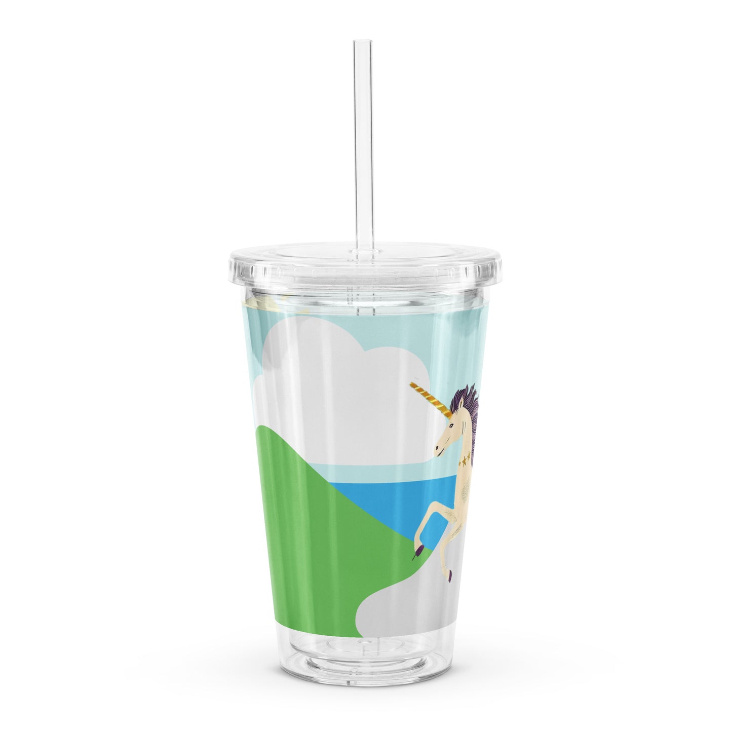 Unicorn Mermiad Plastic Tumbler