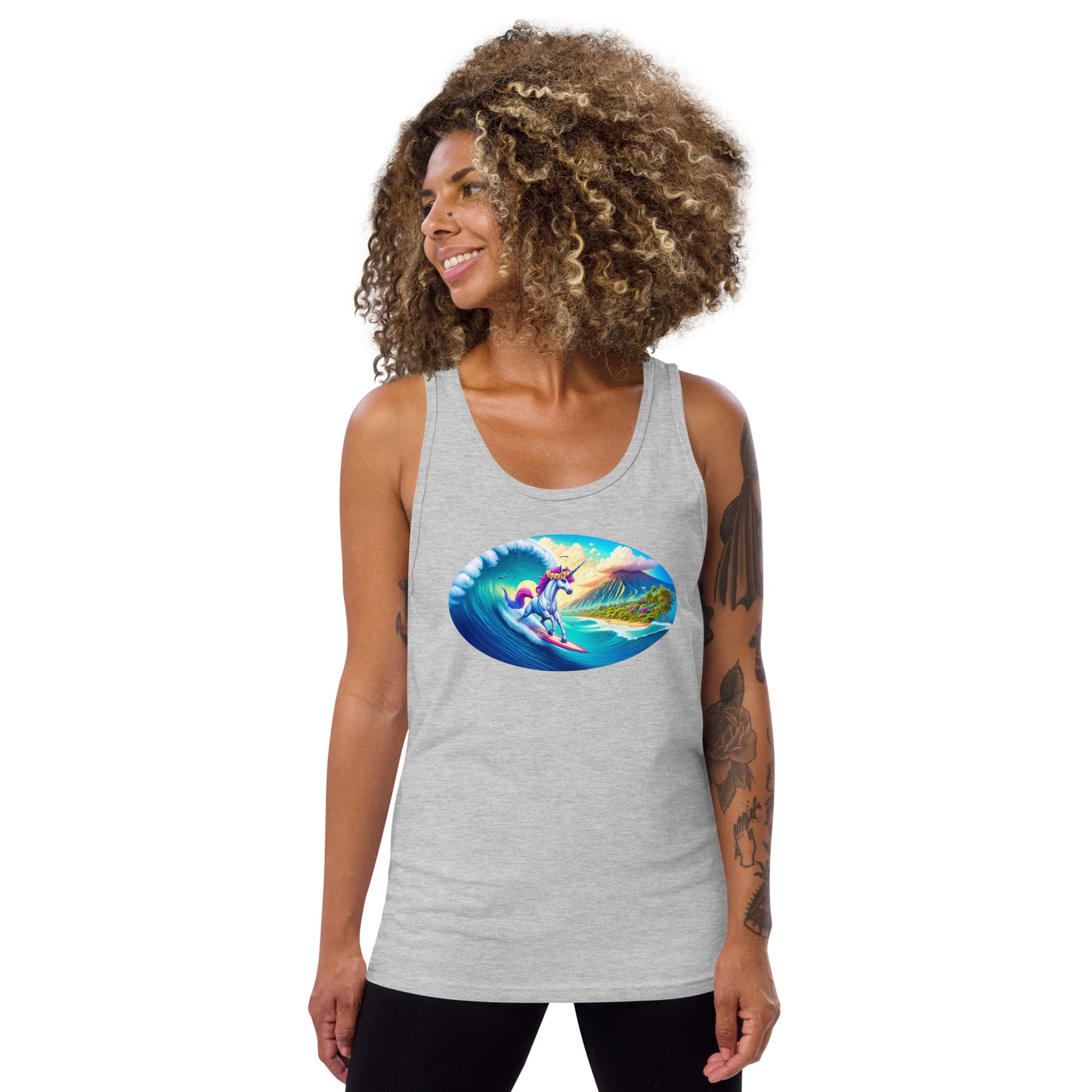 Surfing Unicorn Tank Top