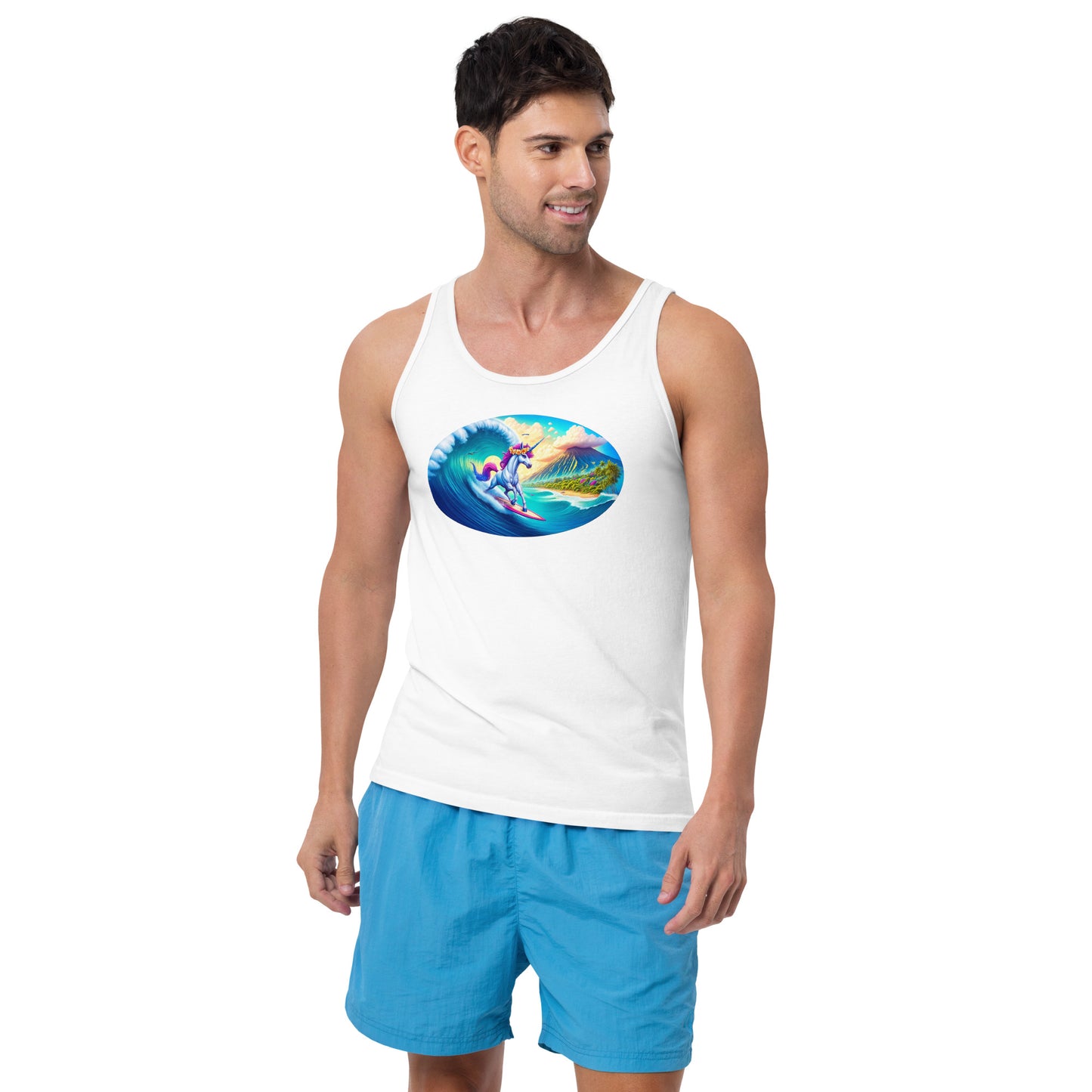 Surfing Unicorn Tank Top