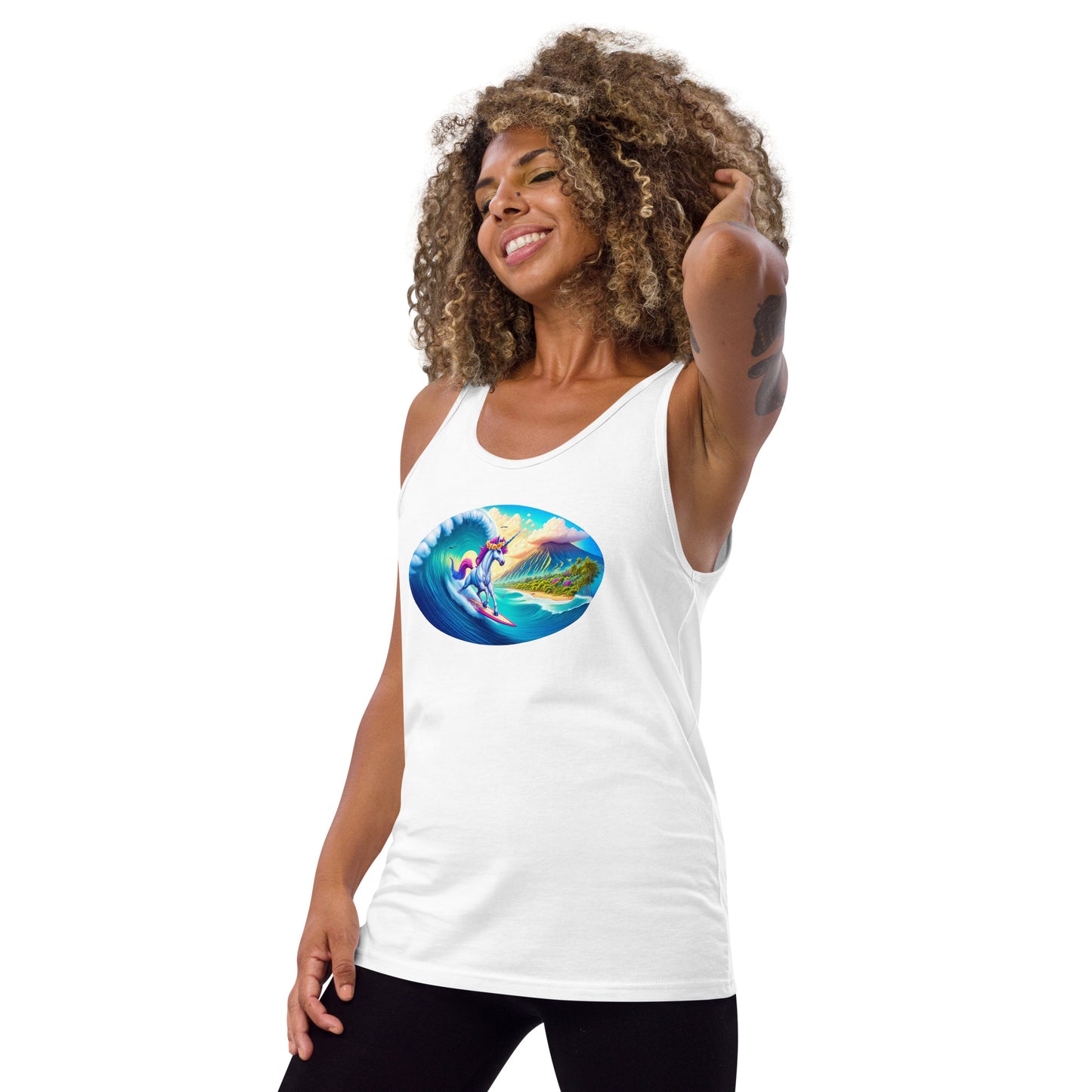 Surfing Unicorn Tank Top