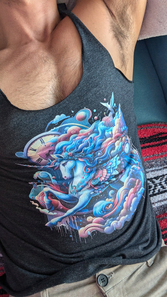 Unicorn Mistress of Time Racerback Tank