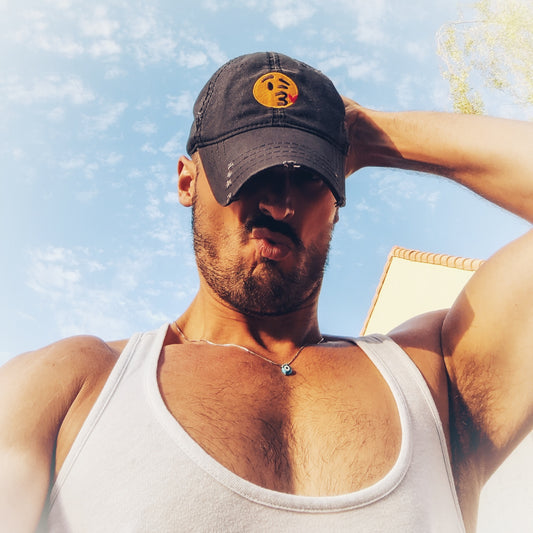 Kissy Face Distressed Dad Hat by #unicorntrends