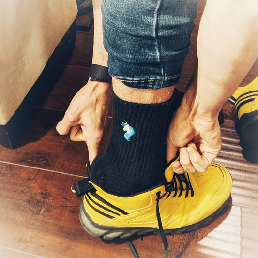 Logo Embroidered Socks by #unicorntrends