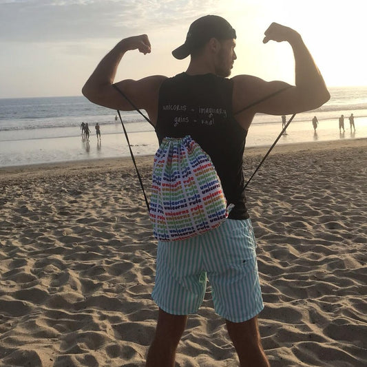 Unicorns Rule Drawstring Bag by Sovereign