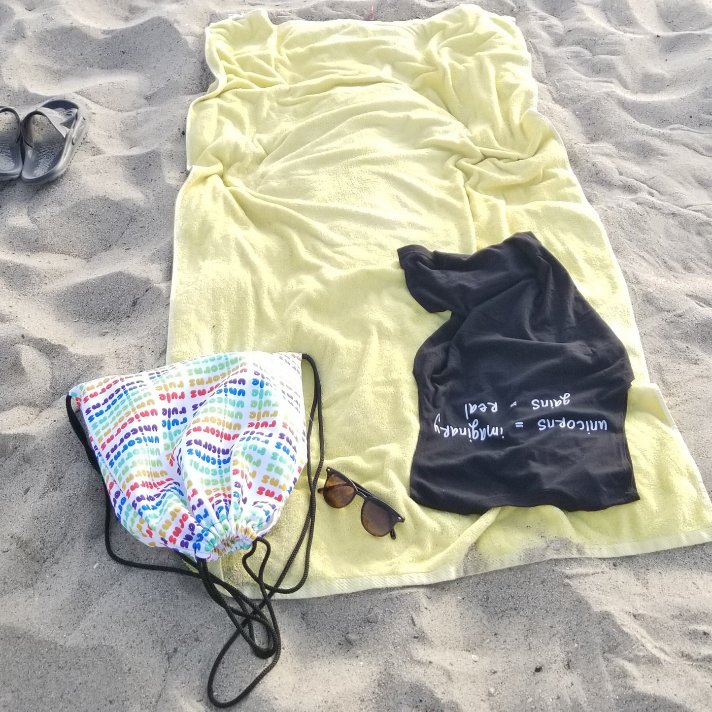 Unicorns Rule Drawstring Bag by Sovereign