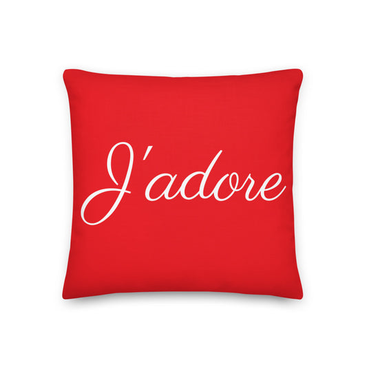 J'adore Premium Pillow by #unicorntrends