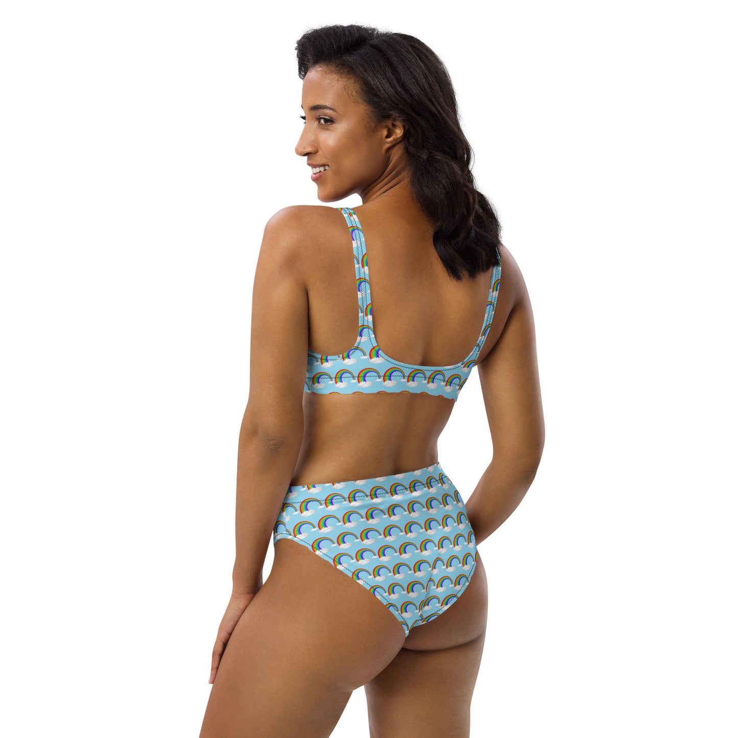 Pride Rainbow Recycled High-Waisted Bikini by Sovereign