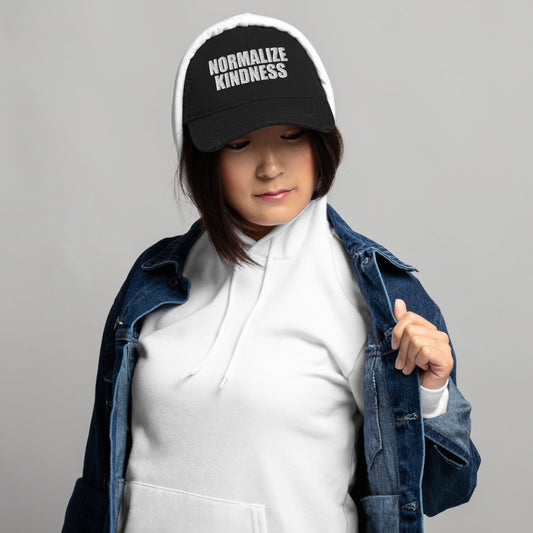 Normalize Kindness Distressed Dad Hat by #unicorntrends