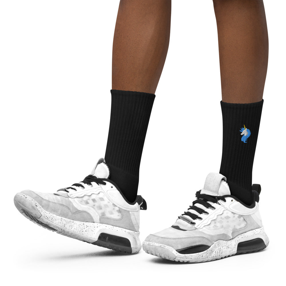 Logo Embroidered Socks by #unicorntrends