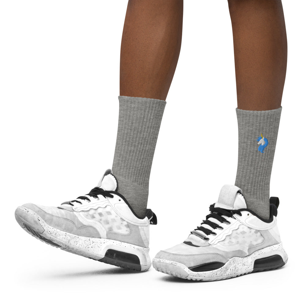 Logo Embroidered Socks by #unicorntrends