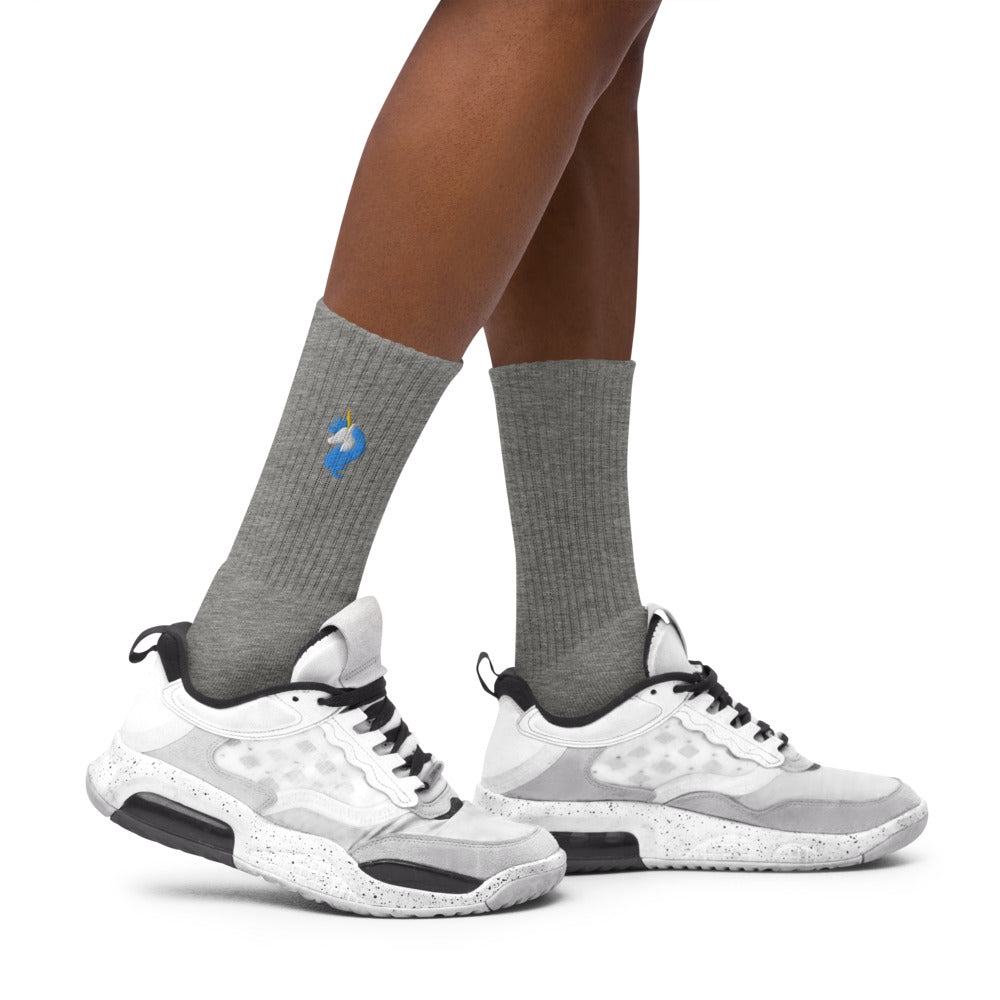 Logo Embroidered Socks by #unicorntrends