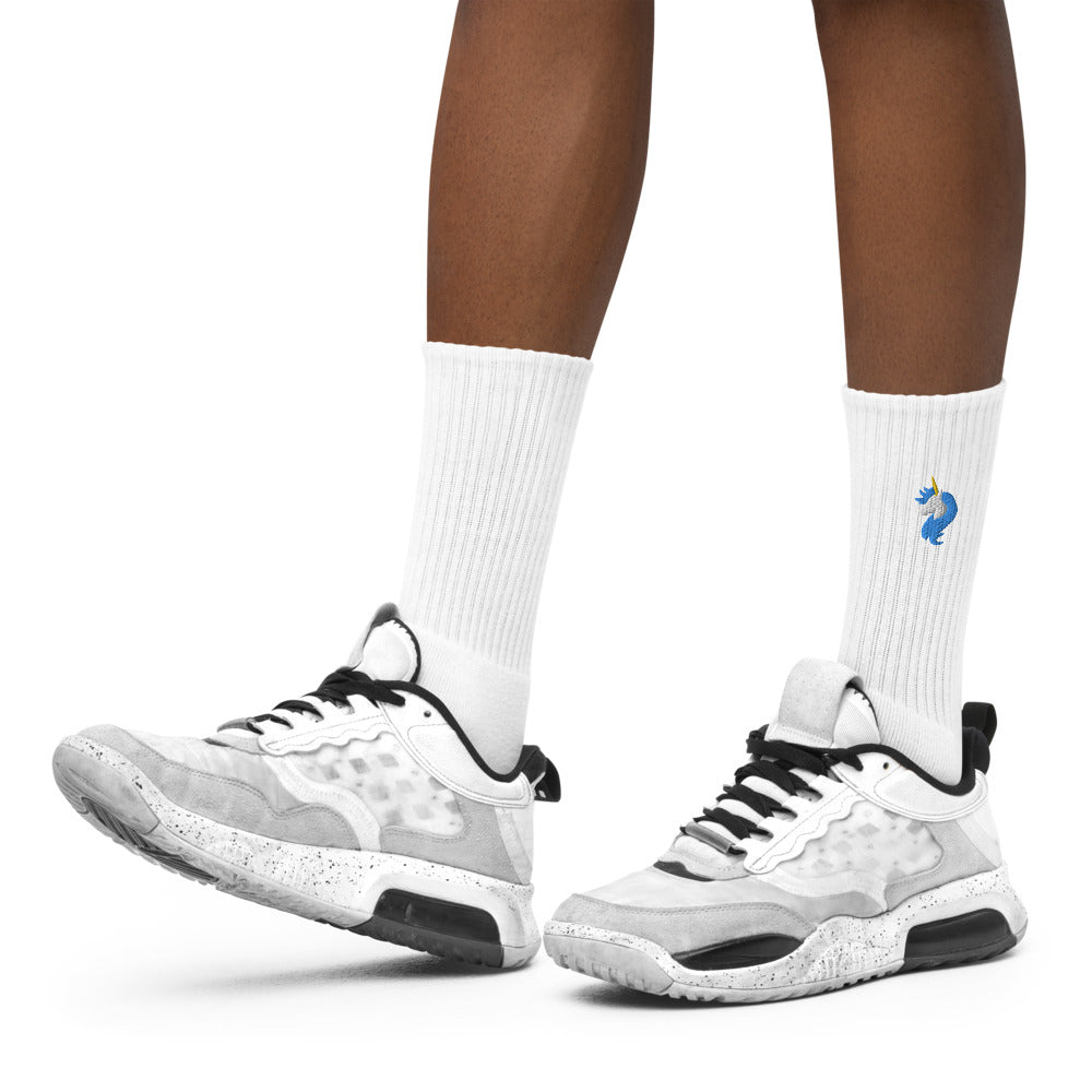 Logo Embroidered Socks by #unicorntrends