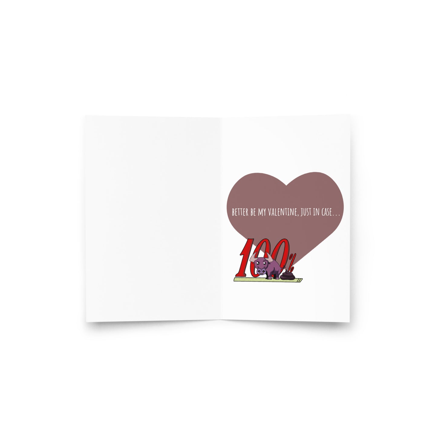 100% BS Greeting Card by Be A Unicorn