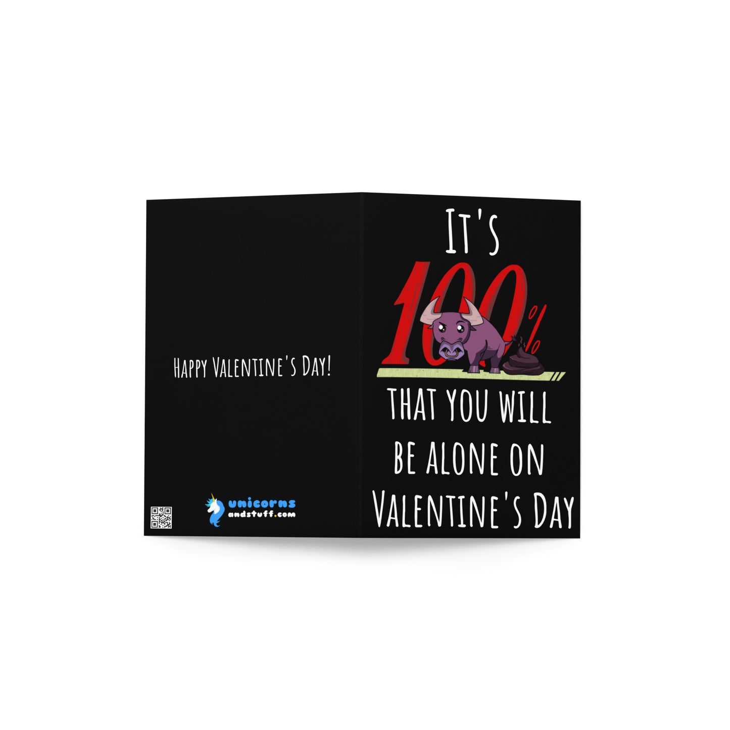 100% BS Greeting Card by Be A Unicorn