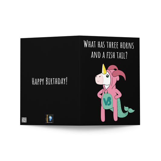 Uni-Capricorn Birthday Greeting Card by #unicorntrends