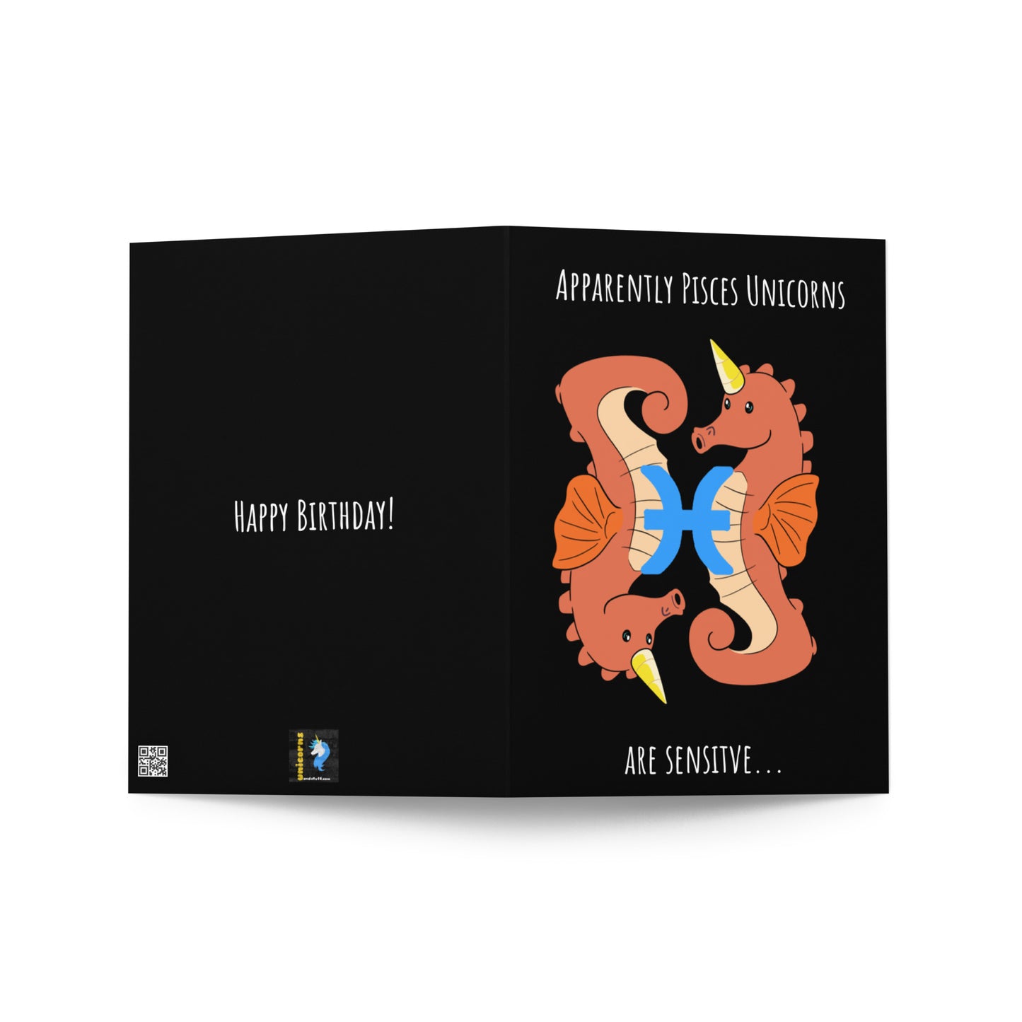 Pisces Unicorn Birthday Greeting Card by #unicorntrends