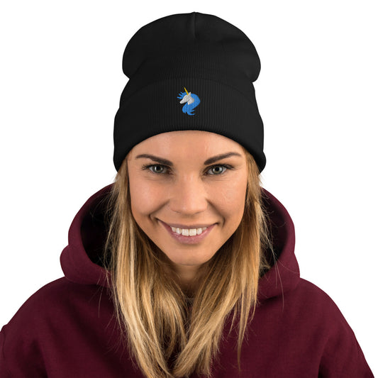 Unicorn Logo Embroidered Beanie by #unicorntrends