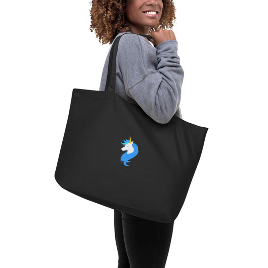 Cancer Unicorn Large Tote Bag by #unicorntrends