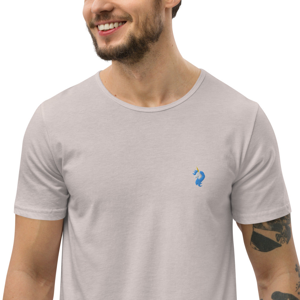 Logo Men's Curved Hem T-Shirt by #unicorntrends