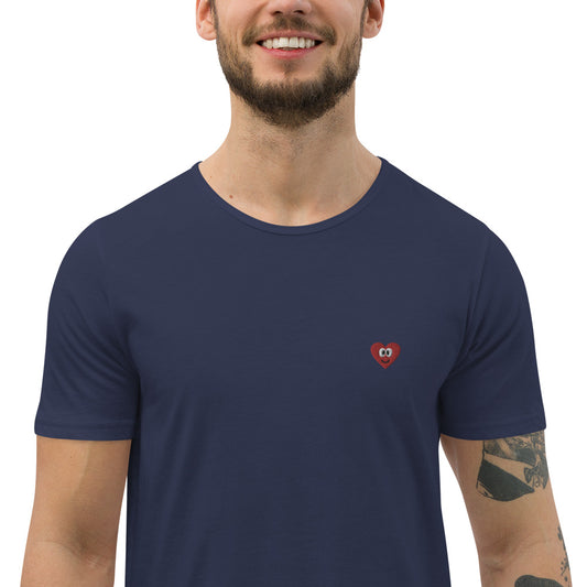 Heart Men's Curved Hem T-Shirt by #unicorntrends