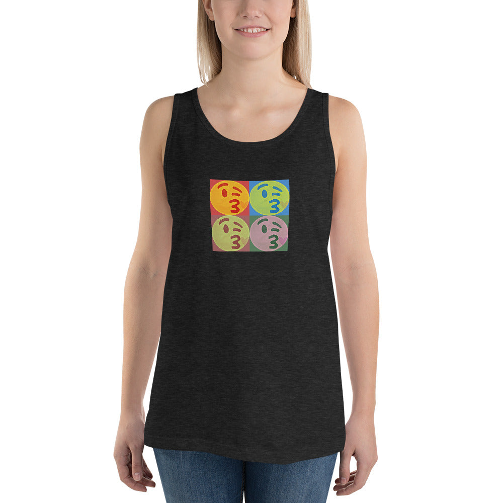 Kissy Face Pop Art Unisex Tank Top by #unicorntrends