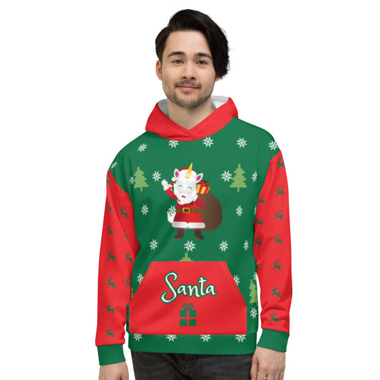 Santa Unicorn Ugly Hoodie by Sovereign