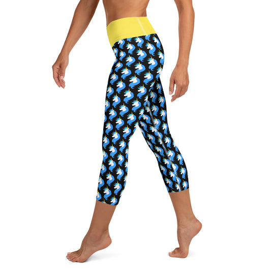 Unicorn Logo Yoga Capri Leggings by #unicorntrends