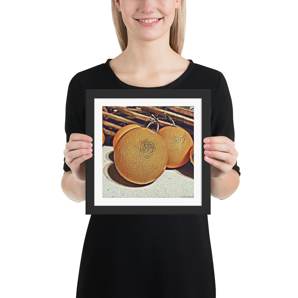 Things that Rhyme with Orange 10x10 Framed Poster