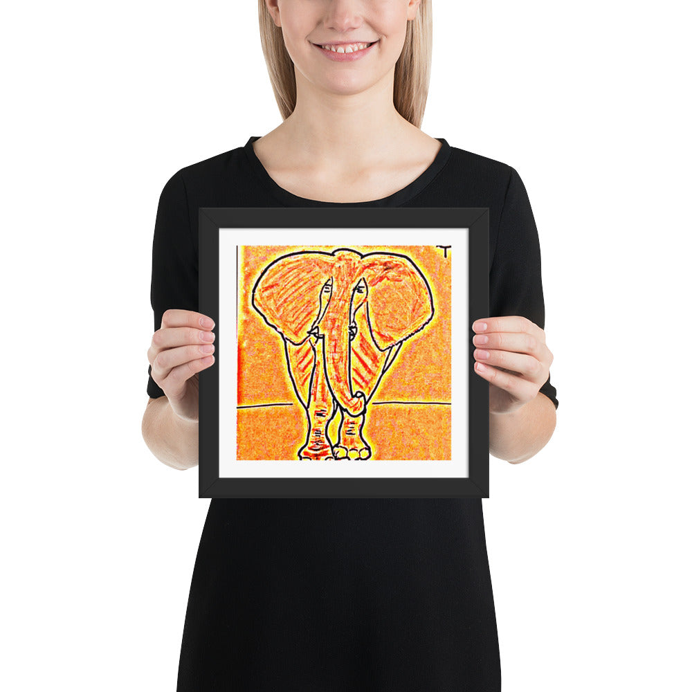 Things that Rhyme with Orange Elephant 10x10 Framed Poster