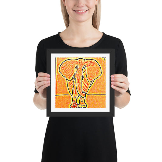 Things that Rhyme with Orange Elephant 10x10 Framed Poster