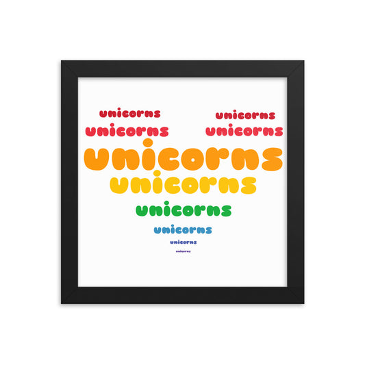 Sovereign Heart of Unicorns 10x10 Framed Poster