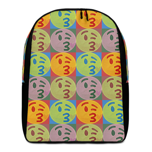 Kissy Face Emoji Pop Art Backpack by #unicorntrends