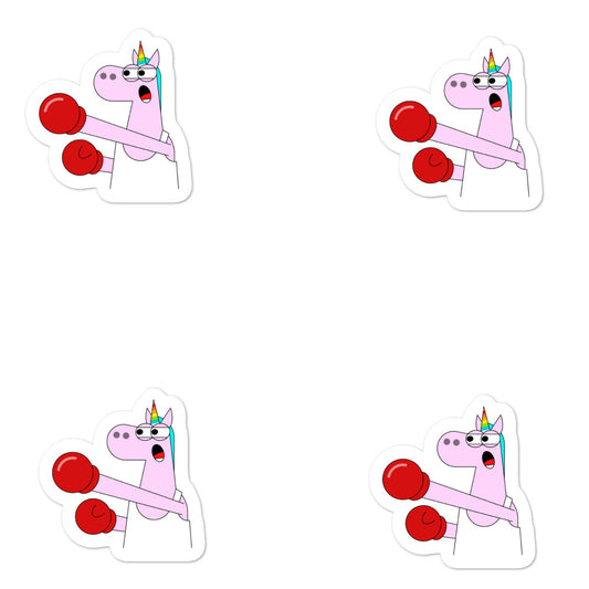Boxing Unicorn Stickers by Be A Unicorn