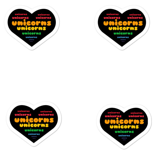 Heart Unicorns Stickers by Sovereign