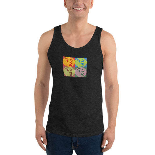 Kissy Face Pop Art Unisex Tank Top by #unicorntrends