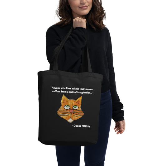 Live Within Your Means Oscar Wilde Eco Tote Bag by #unicorntrends