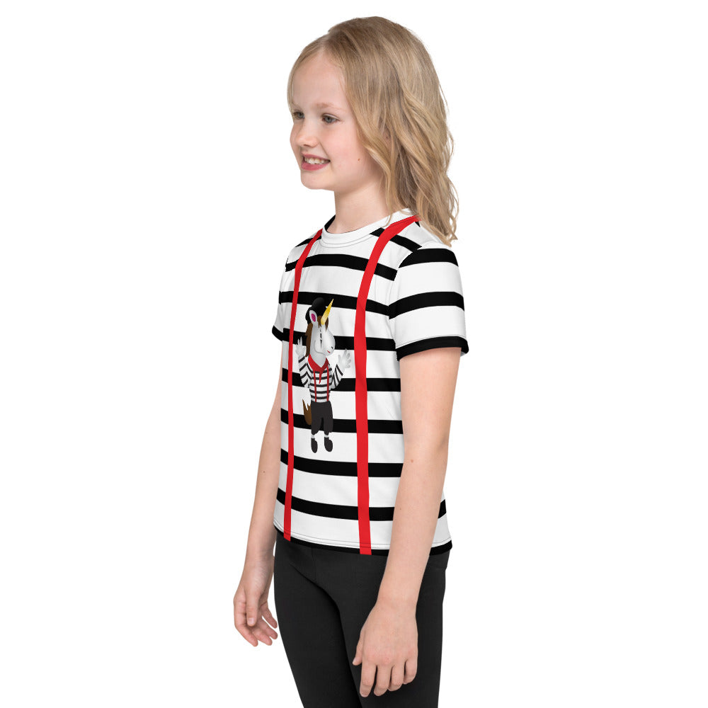 Mime Unicorn Kids T-Shirt by Sovereign