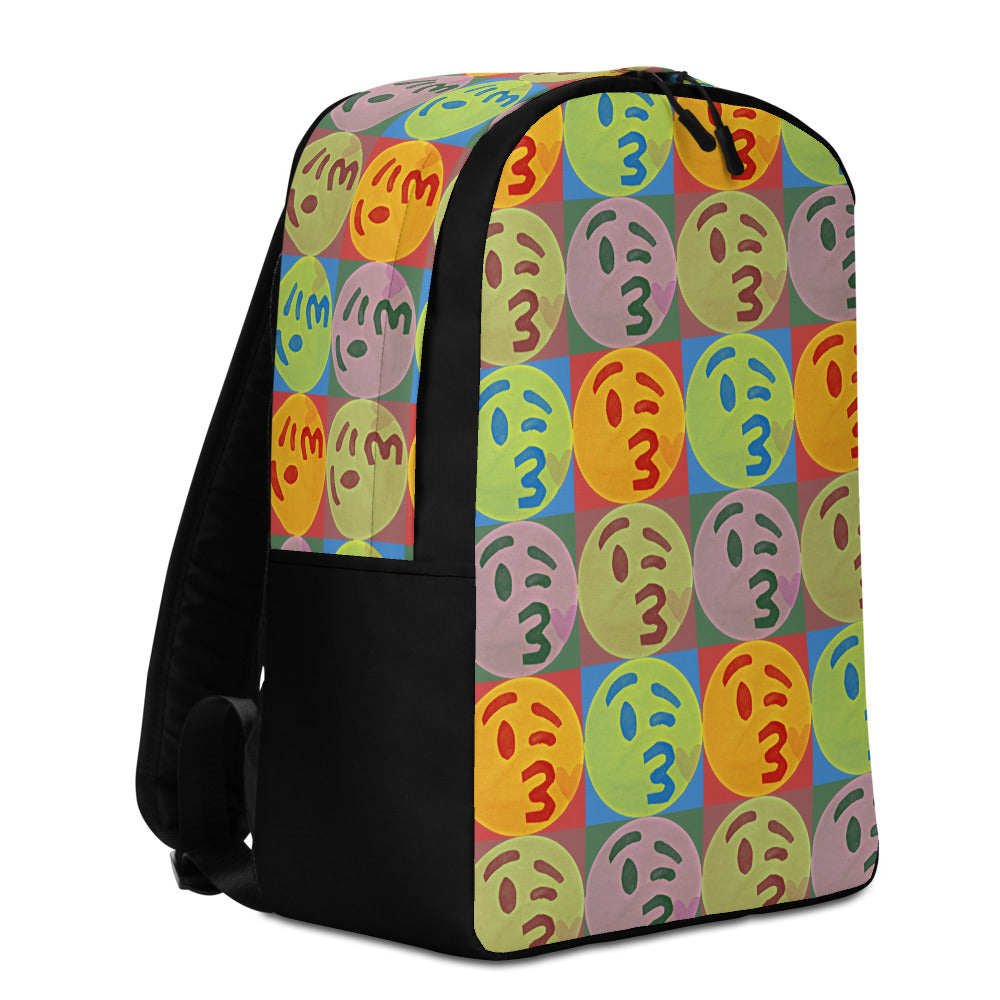 Kissy Face Emoji Pop Art Backpack by #unicorntrends
