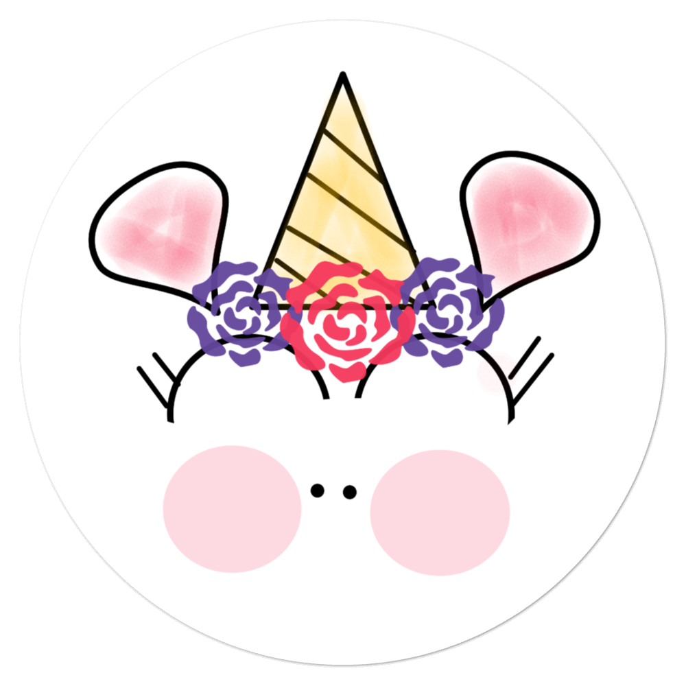 Basic Party Time Unicorn 5.5x5.5 Sticker by #unicorntrends