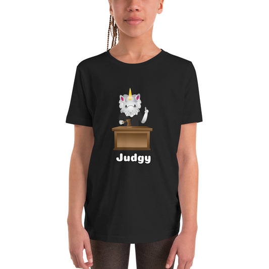 Judgy Unicorn Youth T-Shirt by Sovereign