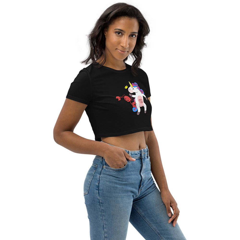 Unicorn Cancer Organic Crop Top by #unicorntrends