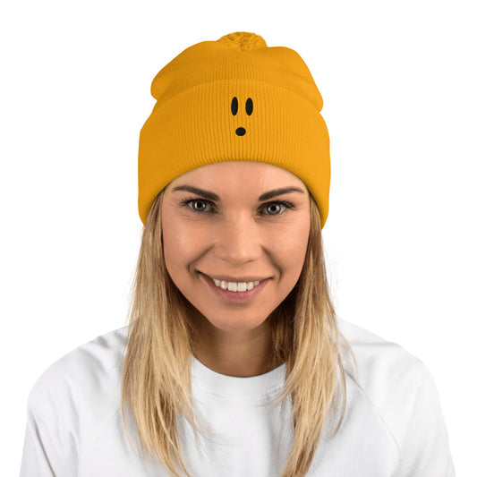 Surprised Pom-Pom Beanie by #unicorntrends