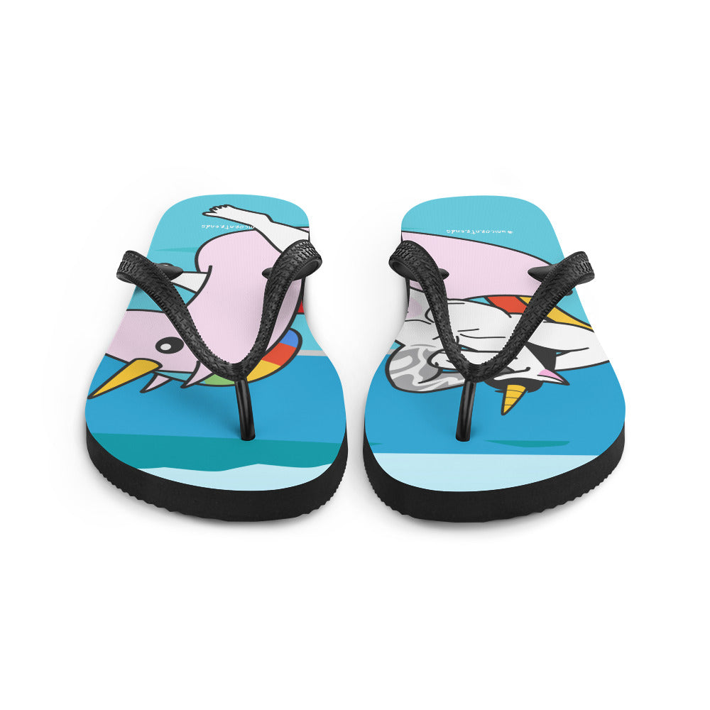 #unicorntrends Unicorn Pool Day Flip Flops