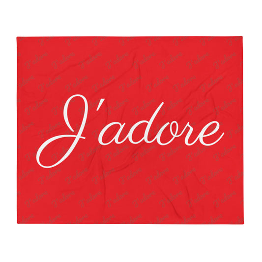 J'adore Throw Blanket by #unicorntrends