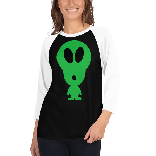 Alien 3/4 Sleeve Raglan Shirt by #unicorntrends