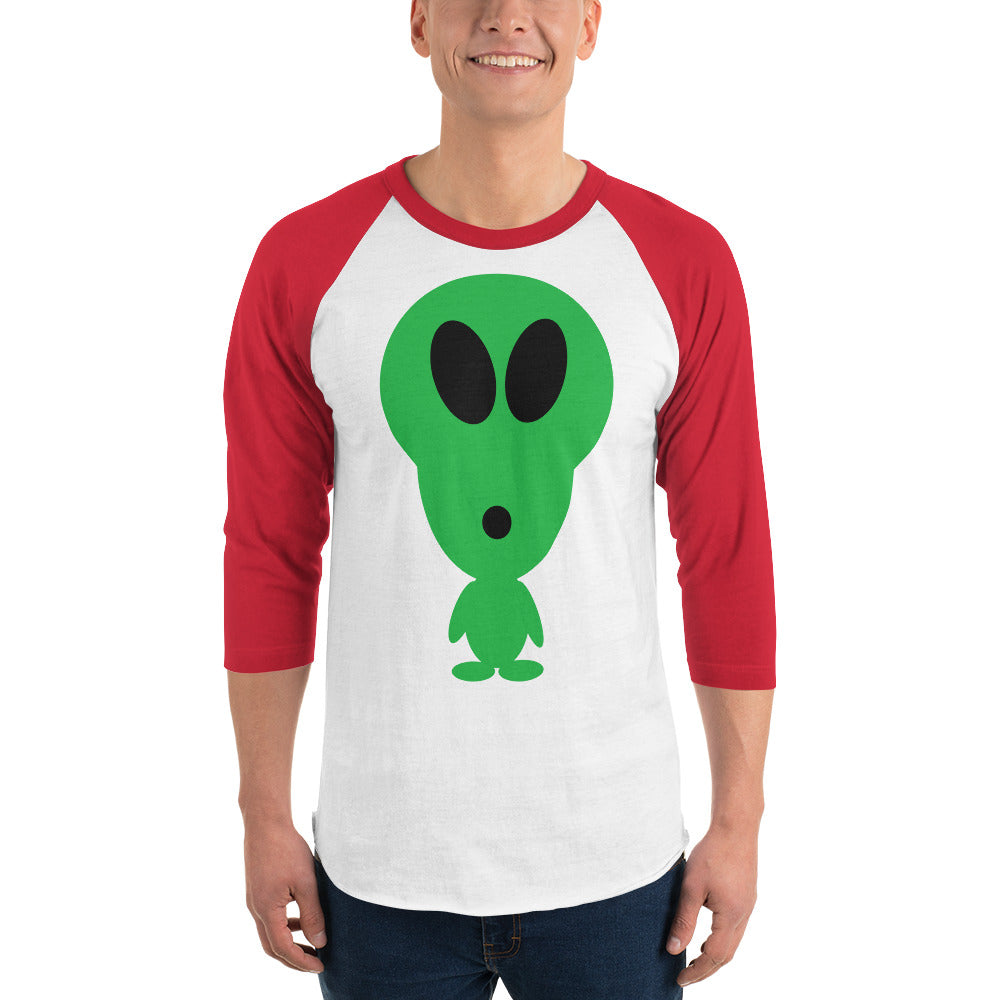 Alien 3/4 Sleeve Raglan Shirt by #unicorntrends